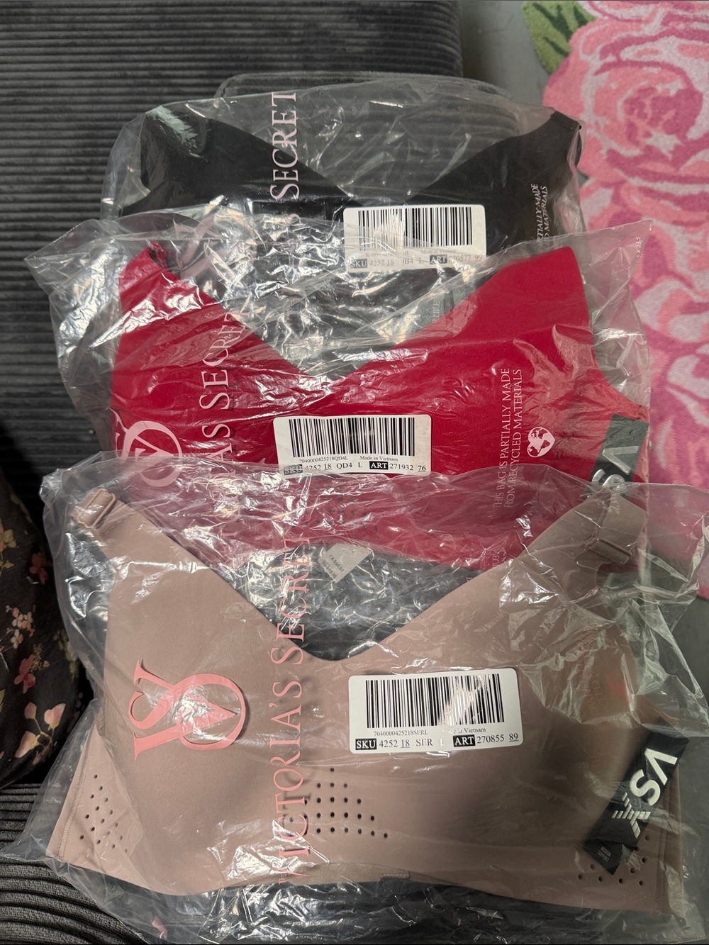 Bundle: 3 Large (medium support) sports bras